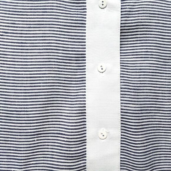 J BRAND Linen Striped Contrast Back Button Top S - Picture 3 of 8